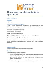 El feedback como herramienta de aprendizaje
