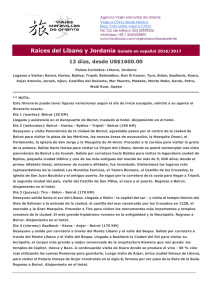 Raíces del Líbano y Jordania Guiado en español 2016/2017