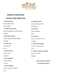 nomina clasificados festival oro verde 2016