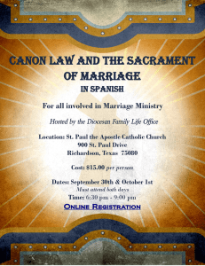 Canon Law and the Sacrament of Marriage