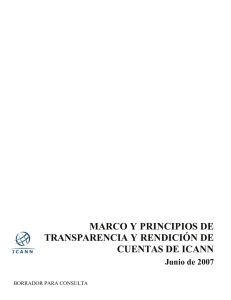 marco y principios de transparencia y rendición de cuentas de icann
