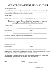 MEDICAL TREATMENT RELEASE FORM