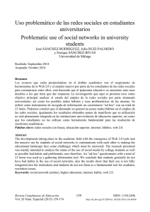 Uso problemático de las redes sociales en estudiantes universitarios