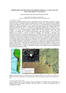 misti, chachani - sismos distales de fractura observados en la zona