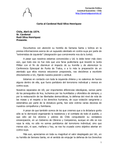 Carta al Cardenal Raúl Silva Henriquez