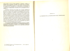 Capitulo III. La posesión en la codificación civil venezolana.