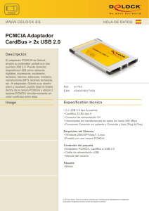 PCMCIA Adaptador CardBus > 2x USB 2.0