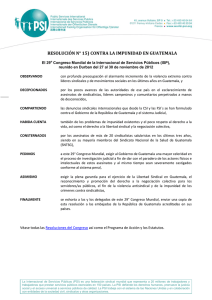 resolución n° 15) contra la impunidad en guatemala