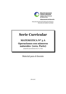 Los números naturales - Dirección General de Cultura y Educación