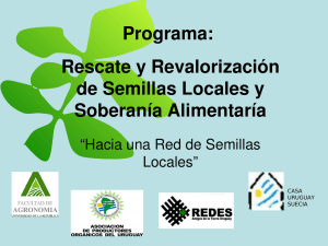 Proyecto: Rescate y Revalorización de Semillas Locales y Sober