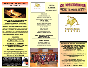 voice to the nations institute - Voice To The Nations Ministries, Inc.