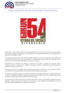 Cuba celebrará 54 años de victoria sobre fuerza invasora