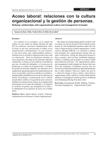 Acoso laboral: relaciones con la cultura organizacional y la gestión