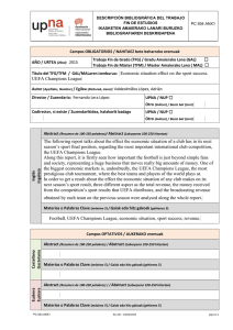 UEFA Champions League The following report talks about the effect