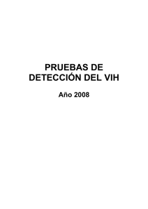 Informe de los tests del VIH realizados en el año 2008