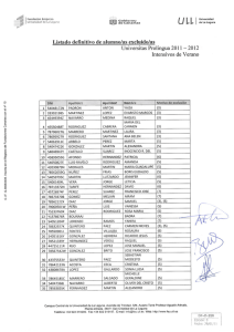 Listado definitivo excluidos - Fundación Empresa Universidad de La