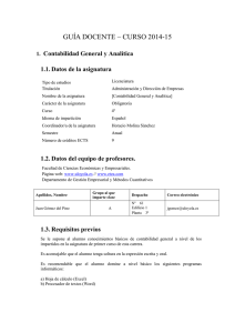 LADE Contabilidad General y Analitica 2014-2015