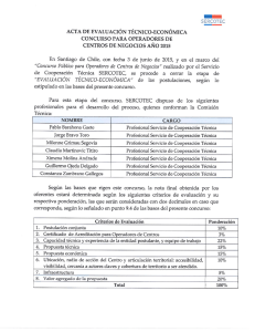 Acta de evaluación técnico económica