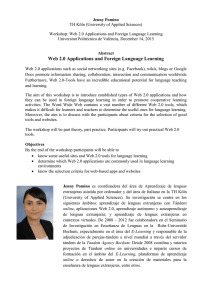 Web 2.0 Applications and Foreign Language Learning