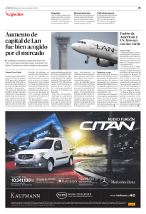 Negocios Aumento de capital de Lan fue bien acogido por el mercado