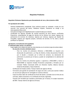 Requisitos Productos - Banco Popular Dominicano