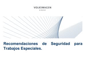 Recomendaciones de Seguridad para Trabajos Especiales.