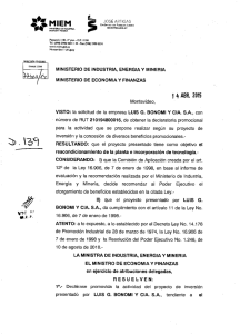 luis g. bonomi y cia. s.a. - 77463 - Ministerio de Economía y Finanzas