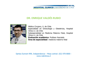 dr. enrique valdés rubio - Hospital Clínico Universidad de Chile