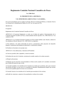 Reglamento Comisión Nacional Consultiva de Pesca