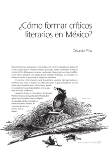 ¿Cómo formar críticos literarios en México?