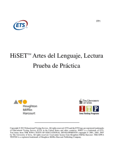 HiSET Language Arts – Reading Practice Test-