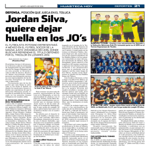 Jordan Silva, quiere dejar huella en los JO`s