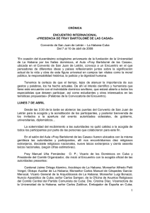 PRESENCIA DE FRAY BARTOLOMÉ DE LAS CASAS