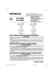 WH 18DSDL WR 18DSDL - HITACHI Power Tools