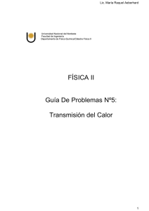 FÍSICA II Guía De Problemas Nº5: Transmisión del Calor