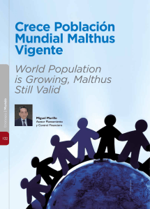 Crece Población Mundial Malthus Vigente