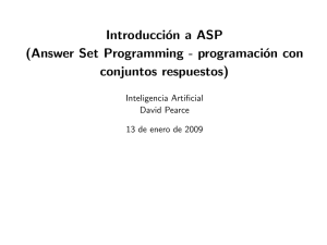 Introducción a ASP (Answer Set Programming