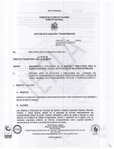Directiva 0222 - Ejercito Nacional de Colombia