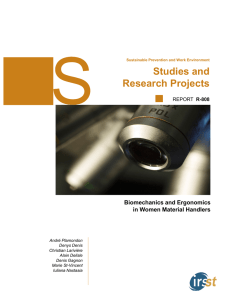 Biomechanics and Ergonomics in Women Material Handlers