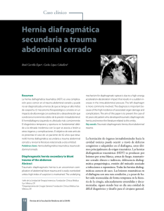 Hernia diafragmática secundaria a trauma abdominal cerrado