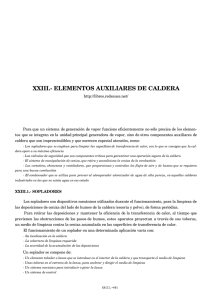 XXIII.- ELEMENTOS AUXILIARES DE CALDERA