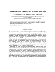 Toroidal Dipole Moment of a Massless Neutrino