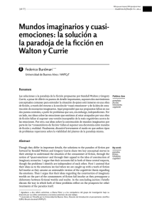 Mundos imaginarios y cuasi- emociones: la solución a la paradoja