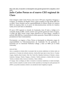 Julio Carlos Porras es el nuevo CEO regional de Claro