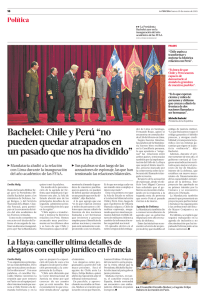 Bachelet: Chile y Perú “no pueden quedar atrapados