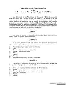 Tratado de Reciprocidad Comercial entre Nicaragua y Chile