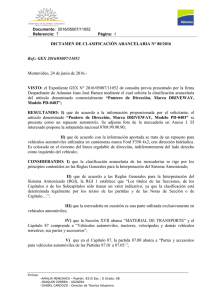 Dictamen 80/2016 - Dirección Nacional de Aduanas