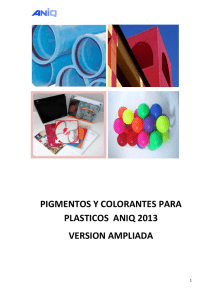 Estudio de Mercado de Pigmentos y Colorantes PLASTICOS