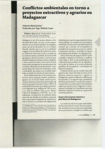 Conﬂictos ambientales en torno a proyectos extractivos y agrarios en