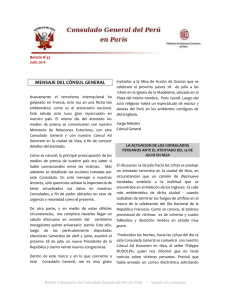 Boletín Consular de Julio 2016 - consulado general del perú en parís